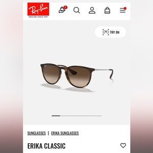 Ray-Ban Erika Sunglasses in Matte Havana, Brown.